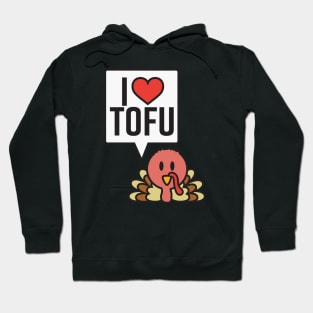 Turkey Loves Tofu Thanksgiving Funny Tofu for Vegans Vegetarian Hoodie